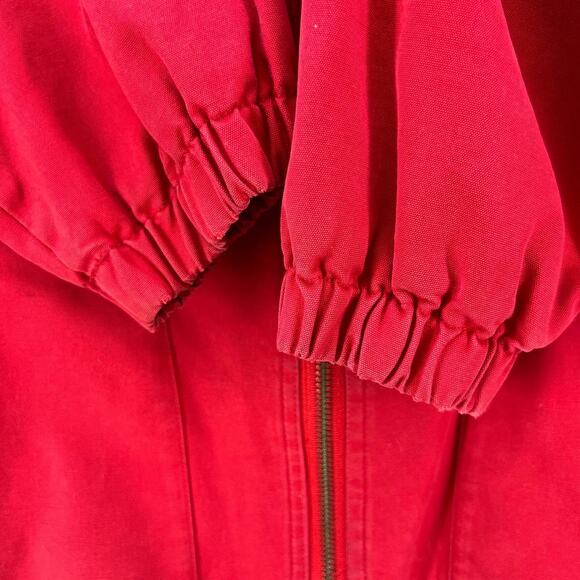 Eddie Bauer Jacket Women's Large Red Plaid Lining Hooded Vintage Preppy Normcore - Picture 4 of 14